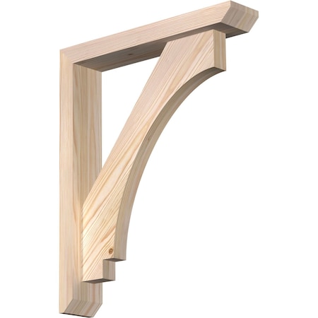 Ekena Millwork Imperial Slat Smooth Bracket w/ Offset Brace, Douglas Fir, 3 1/2"W x 18"D x 22"H BKT0402X18X22IMP06SDF